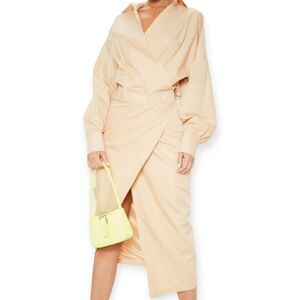 Prettylittlethings Fawn Midi Dress 🆕️✨️size 6